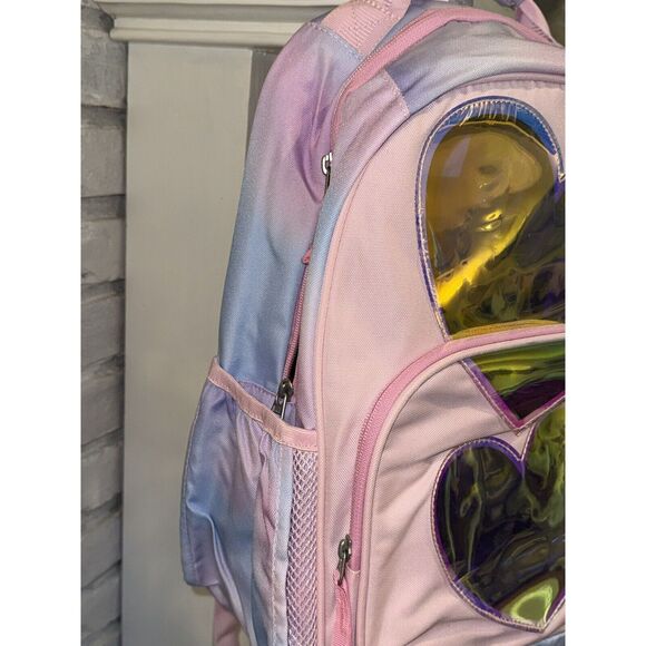 New Pottery Barn Mackenzie Iridescent Pink Purple HEARTS Backpack NO Monogram - Picture 6 of 7